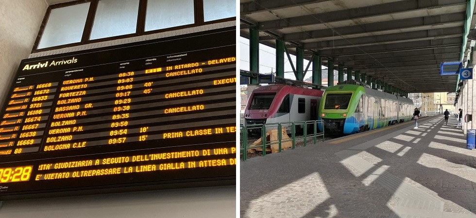 I treni in Trentino? Quasi sempre in ritardo